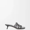 Petal Anagram-sandaler i mjukt kalvskinn, svarta Petal Anagram-sandaler i mjukt kalvskinn, svarta