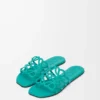 Petal Anagram-sandaler i mjukt kalvskinn Turkos Petal Anagram-sandaler i mjukt kalvskinn Turkos