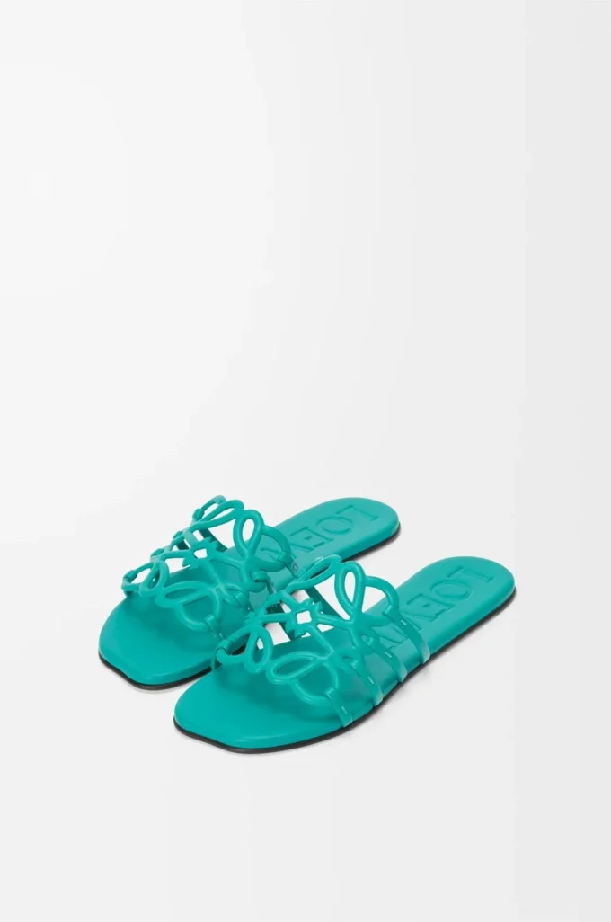 Petal Anagram-sandaler i mjukt kalvskinn Turkos Petal Anagram-sandaler i mjukt kalvskinn Turkos