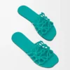 Petal Anagram-sandaler i mjukt kalvskinn Turkos Petal Anagram-sandaler i mjukt kalvskinn Turkos