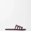 Petal Anagram-tofflor i mjukt kalvskinn Mörk burgundy Petal Anagram-tofflor i mjukt kalvskinn Mörk burgundy