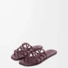 Petal Anagram-tofflor i mjukt kalvskinn Mörk burgundy Petal Anagram-tofflor i mjukt kalvskinn Mörk burgundy