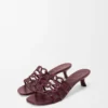 Petal Anagram-tofflor i mjukt kalvskinn Mörk burgundy Petal Anagram-tofflor i mjukt kalvskinn Mörk burgundy