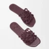 Petal Anagram-tofflor i mjukt kalvskinn Mörk burgundy Petal Anagram-tofflor i mjukt kalvskinn Mörk burgundy