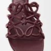 Petal Anagram-tofflor i mjukt kalvskinn Mörk burgundy Petal Anagram-tofflor i mjukt kalvskinn Mörk burgundy