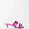Petal Flower-sandaler i kalvskinn och kristaller, fuchsia Petal Flower-sandaler i kalvskinn och kristaller, fuchsia