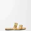 Petal Flower-sandaler i kalvskinn och kristaller Guld Petal Flower-sandaler i kalvskinn och kristaller Guld