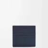Öppen korthållare i texturerat klassiskt kalvskinn Deep Navy Öppen korthållare i texturerat klassiskt kalvskinn Deep Navy