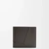 Puzzle bifold myntplånbok i klassiskt kalvskinn, mörkgrå