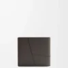 Puzzle bifold myntplånbok i klassiskt kalvskinn, mörkgrå