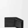 Puzzle bifold-myntplånbok i klassiskt kalvskinn Svart