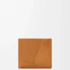 Puzzle bifold-myntplånbok i mjukt kornat kalvskinn Ljus Canyonbrun