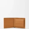 Puzzle bifold-myntplånbok i mjukt kornat kalvskinn Ljus Canyonbrun