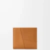 Puzzle bifold-myntplånbok i mjukt kornat kalvskinn Ljus Canyonbrun