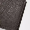 Puzzle bifold-myntplånbok i mjukt kornat kalvskinn Mörkgrå