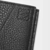 Puzzle bifold myntplånbok i mjukt kornat kalvskinn Svart