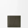 Puzzle bifold plånbok i klassiskt kalvskinn Dark Khaki