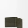 Puzzle bifold plånbok i klassiskt kalvskinn Dark Khaki