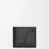 Puzzle bifold plånbok i klassiskt kalvskinn Svart