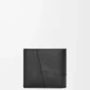 Puzzle bifold plånbok i klassiskt kalvskinn Svart