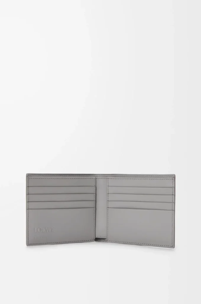 Puzzle bifold plånbok i klassiskt kalvskinn Winter Brown/Ash Grey