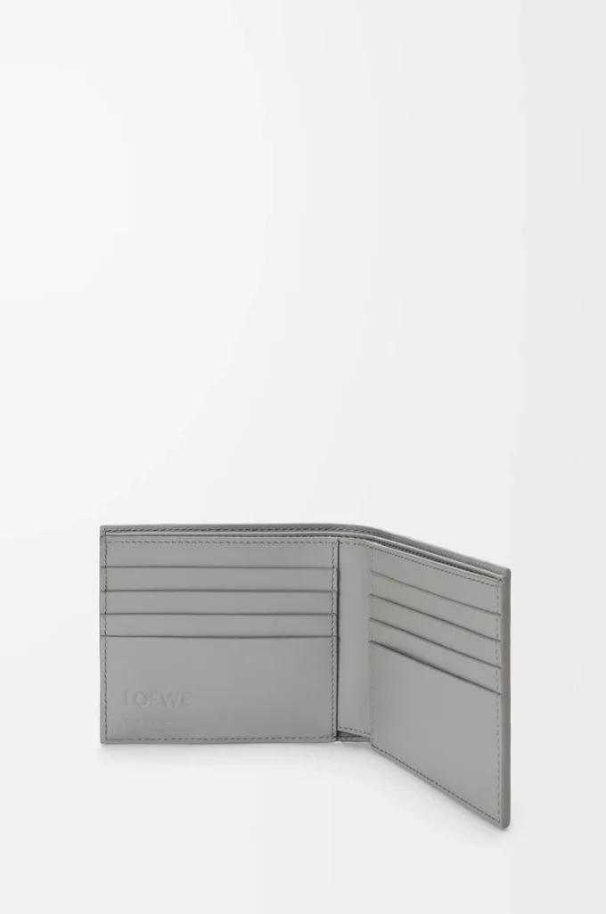 Puzzle bifold plånbok i klassiskt kalvskinn Winter Brown/Ash Grey