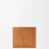 Puzzle bifold plånbok i mjukt kornat kalvskinn Ljus Canyonbrun