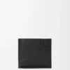 Puzzle bifold plånbok i mjukt kornat kalvskinn Svart