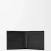 Puzzle bifold plånbok i mjukt kornat kalvskinn Svart
