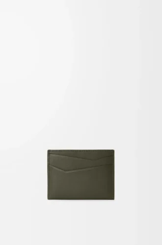 Puzzle kortfodral i klassiskt kalvskinn Dark Khaki