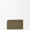 Puzzle lång kortplånbok i klassiskt kalvskinn, mörk khaki Puzzle lång kortplånbok i klassiskt kalvskinn, mörk khaki