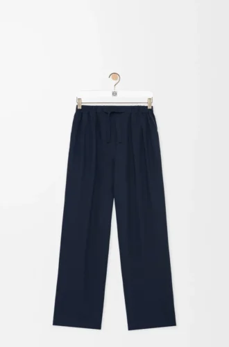 Pyjamasbyxor i siden Marinblå