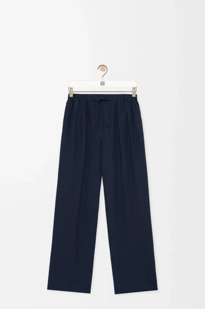 Pyjamasbyxor i siden Marinblå Pyjamasbyxor i siden Marinblå