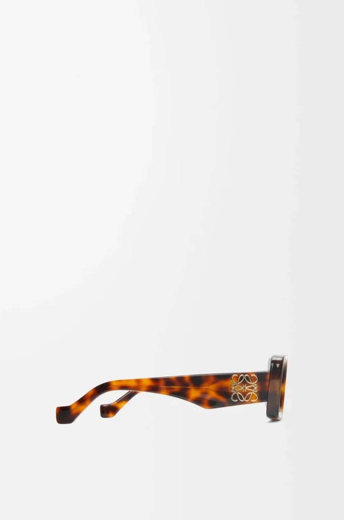 Rektangulära solglasögon Havana