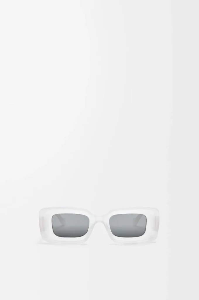 Rektangulära solglasögon White