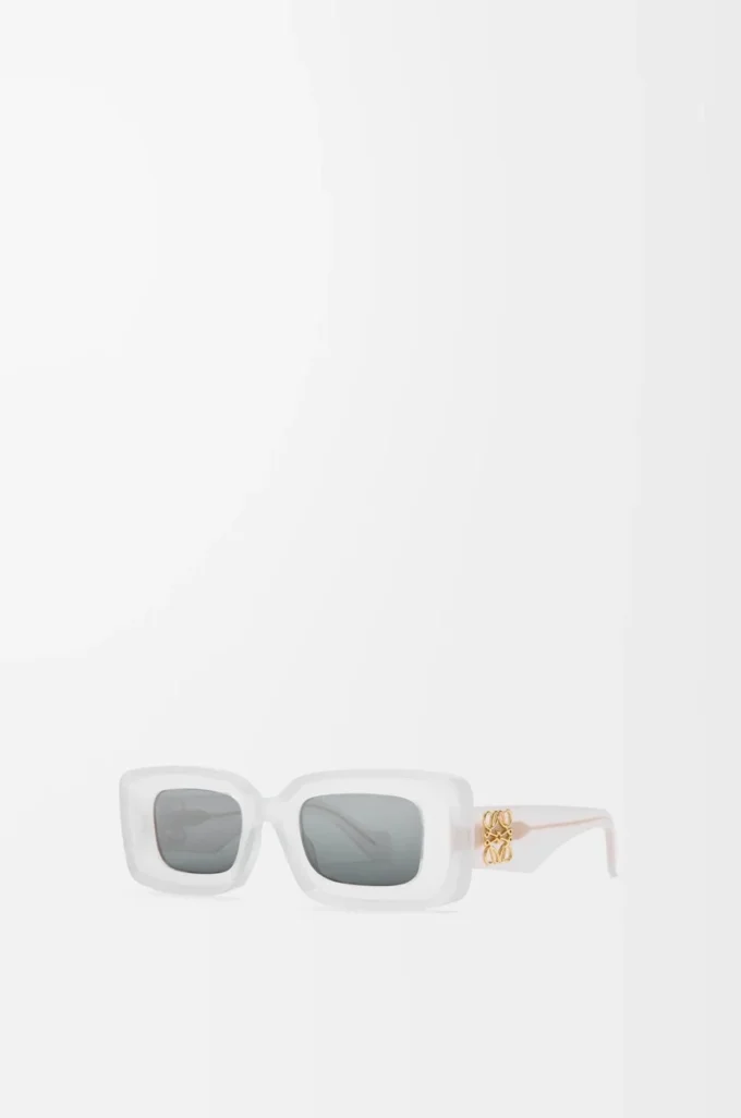 Rektangulära solglasögon White