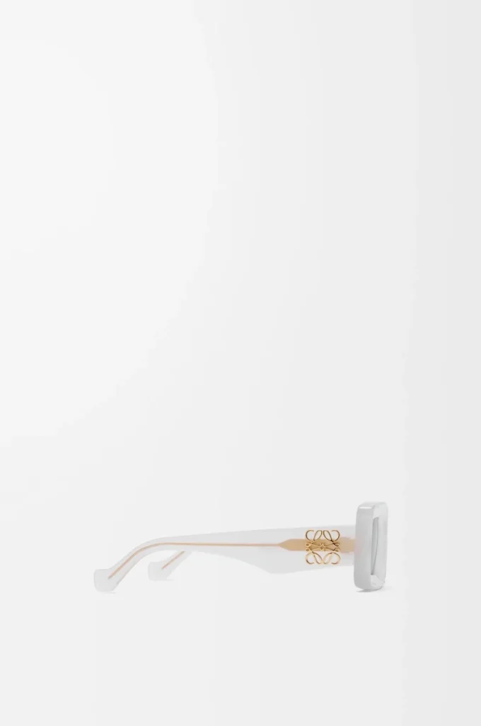 Rektangulära solglasögon White