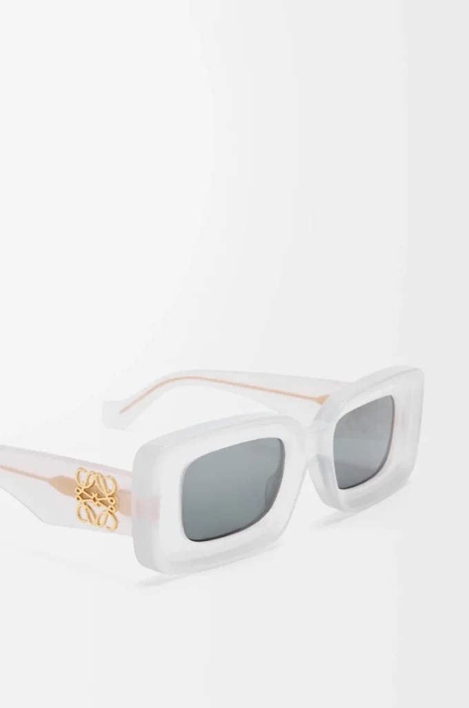 Rektangulära solglasögon White