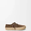 Rio snörskor i mocka och raffia Taupe Rio snörskor i mocka och raffia Taupe