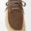 Rio snörskor i mocka och raffia Taupe Rio snörskor i mocka och raffia Taupe