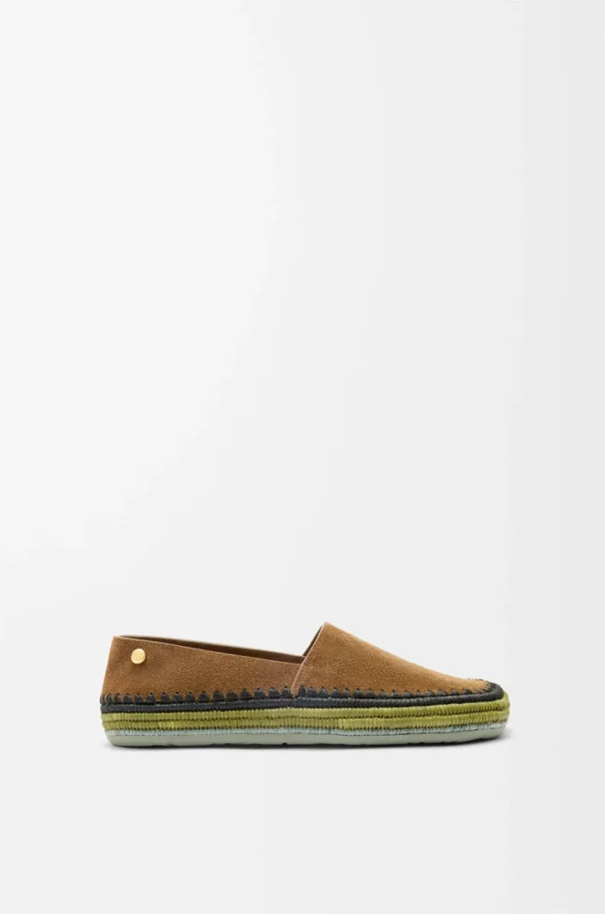 Rio toffel i mocka och raffia Brun Rio toffel i mocka och raffia Brun