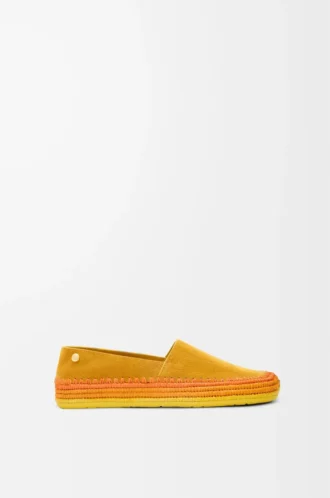 Rio-toffel i mocka och raffia Orange