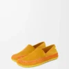 Rio-toffel i mocka och raffia Orange Rio-toffel i mocka och raffia Orange