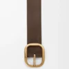 Rundat mjukt bälte i nubuck Tundra/Vintage Gold Rundat mjukt bälte i nubuck Tundra/Vintage Gold