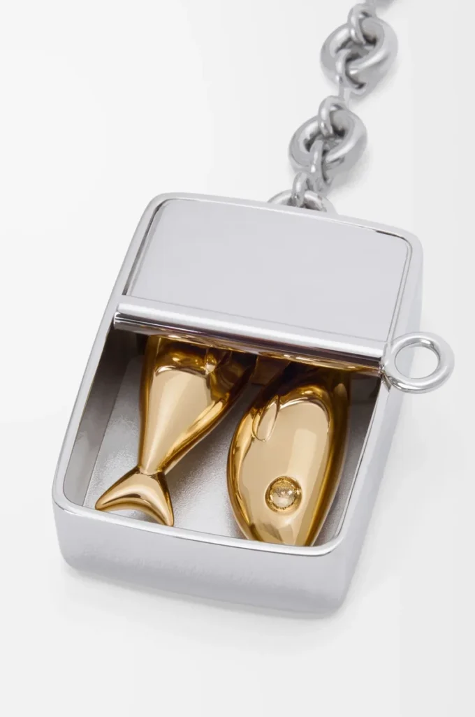 Sardine box charm Silver/Guld Sardine box charm Silver/Guld