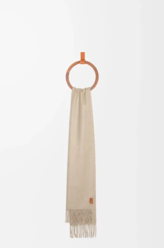 Scarf i kashmir Ljusbeige