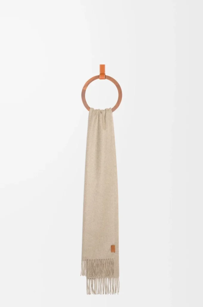 Scarf i kashmir Ljusbeige