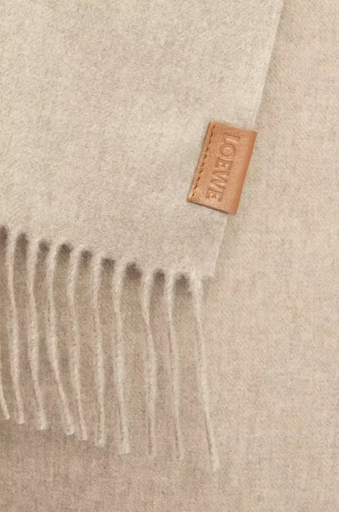 Scarf i kashmir Ljusbeige