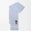 Scarf i mohair- och ullblandning Babyblå Scarf i mohair- och ullblandning Babyblå