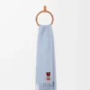 Scarf i mohair- och ullblandning Babyblå Scarf i mohair- och ullblandning Babyblå